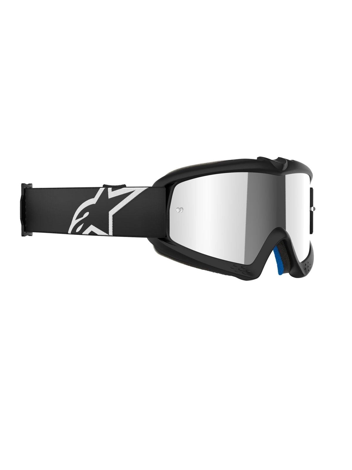 Alpinestars Vision lens close-up highlighting anti-fog hard coat and UVA protection benefit