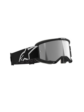 Alpinestars Vision 5 lens close-up highlighting hard-coated polycarbonate and anti-fog protection
