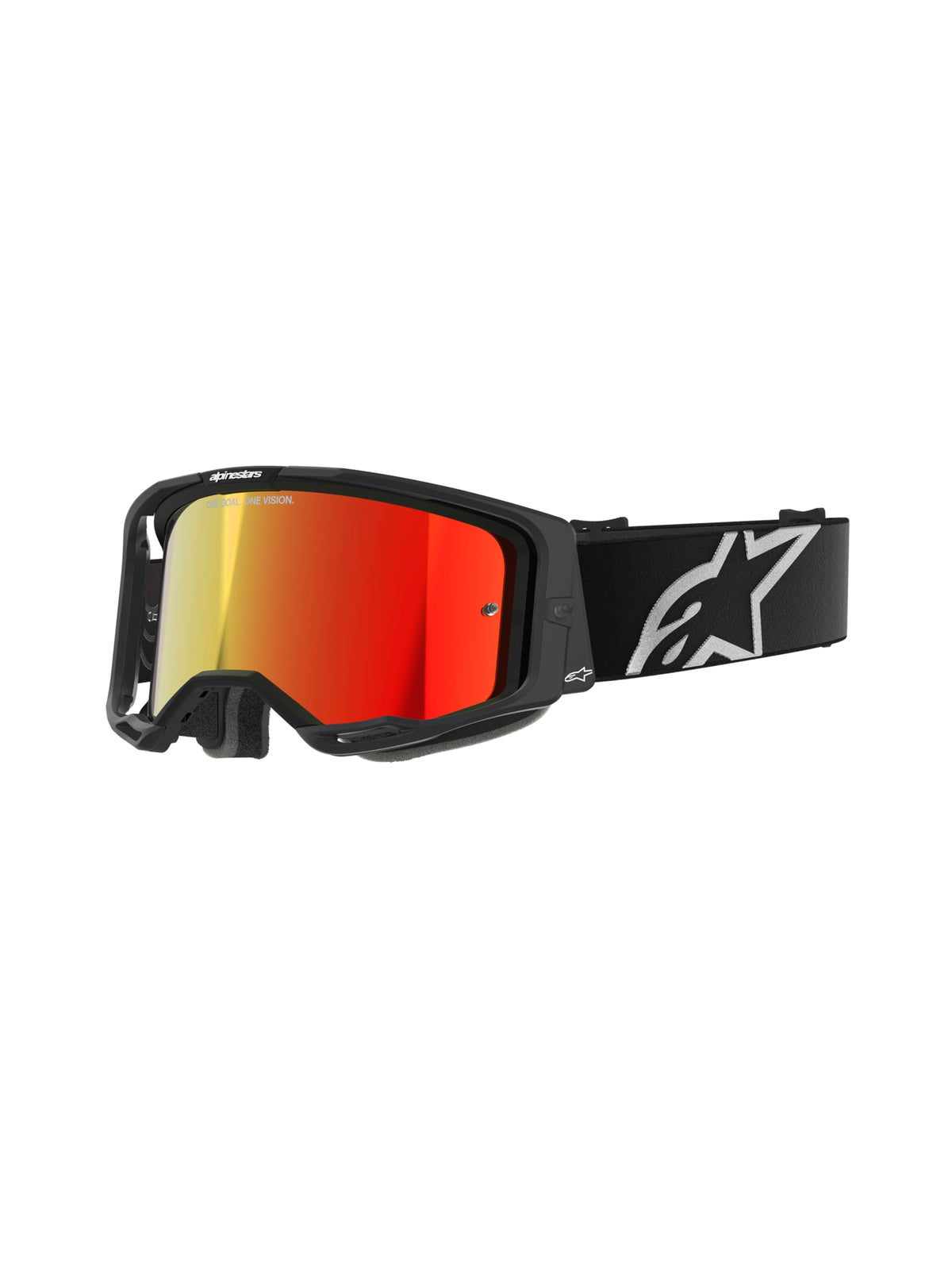 Alpinestars Vision 8 front view showing mirror red lens and sleek frame for clearer vision