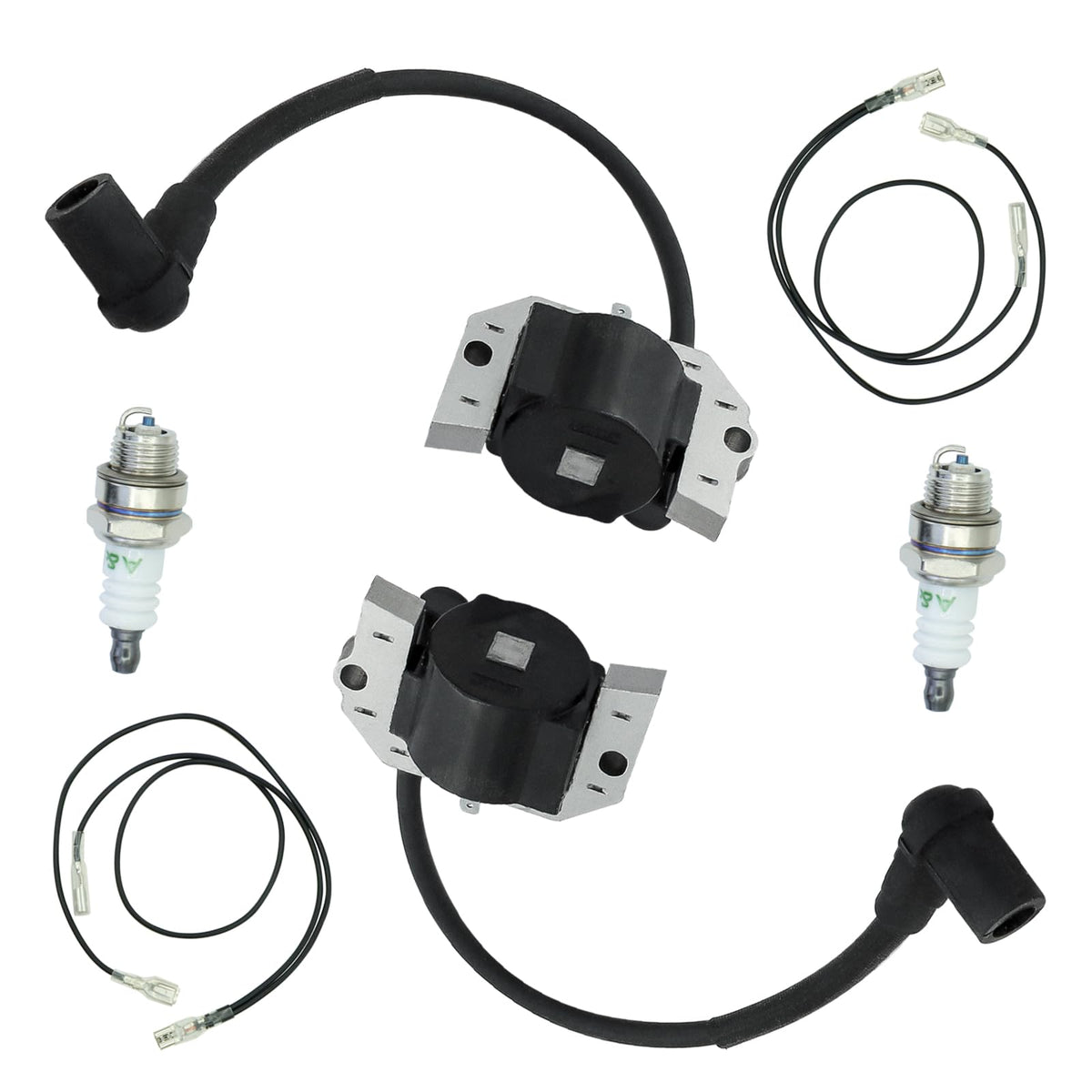 ALRACALL ignition coil front view showing mounting and plug lead for accurate replacement