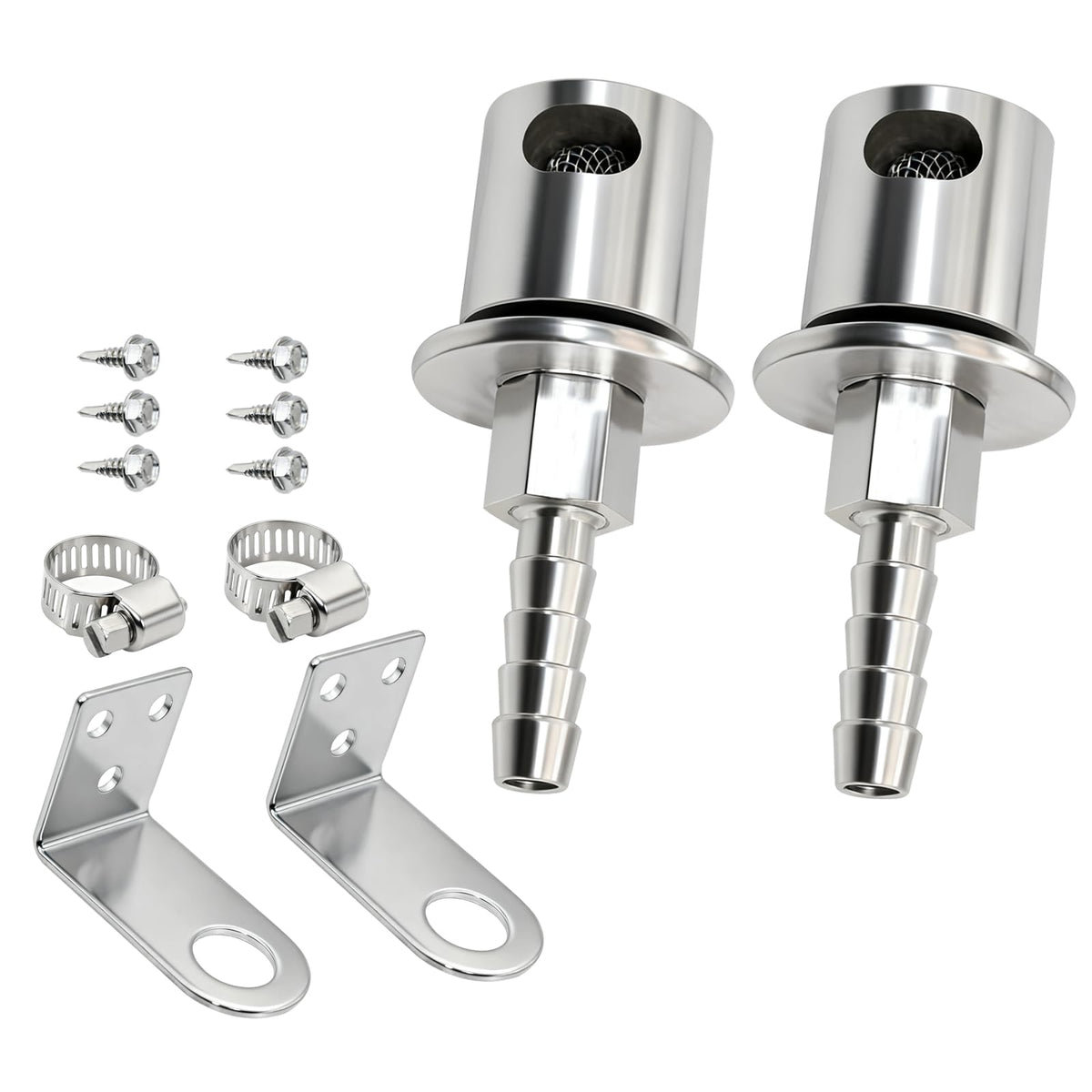 Alsoyixia front view of vent valve kit showing two metal valves, durable and compact