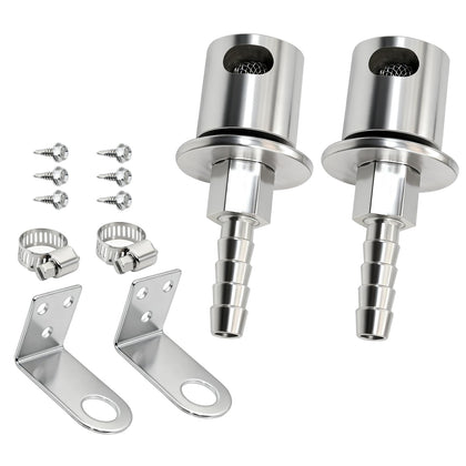 Alsoyixia front view of vent valve kit showing two metal valves, durable and compact