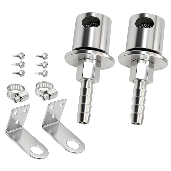 Alsoyixia front view of vent valve kit showing two metal valves, durable and compact