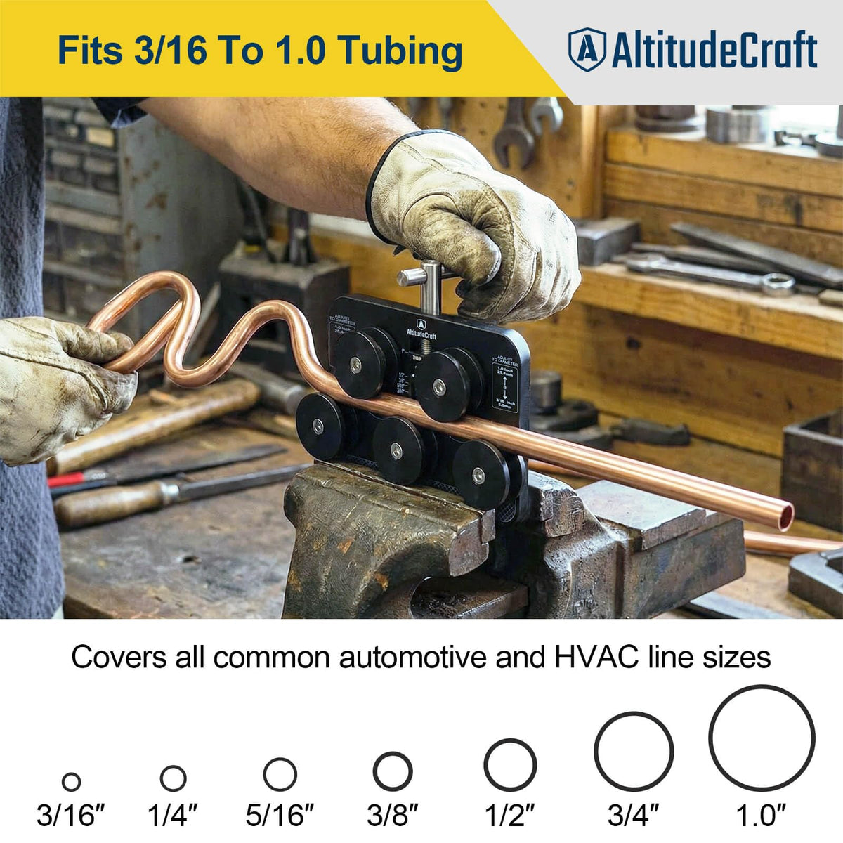 AltitudeCraft mounting holes and clamp zone demonstrating easy bench or permanent mount