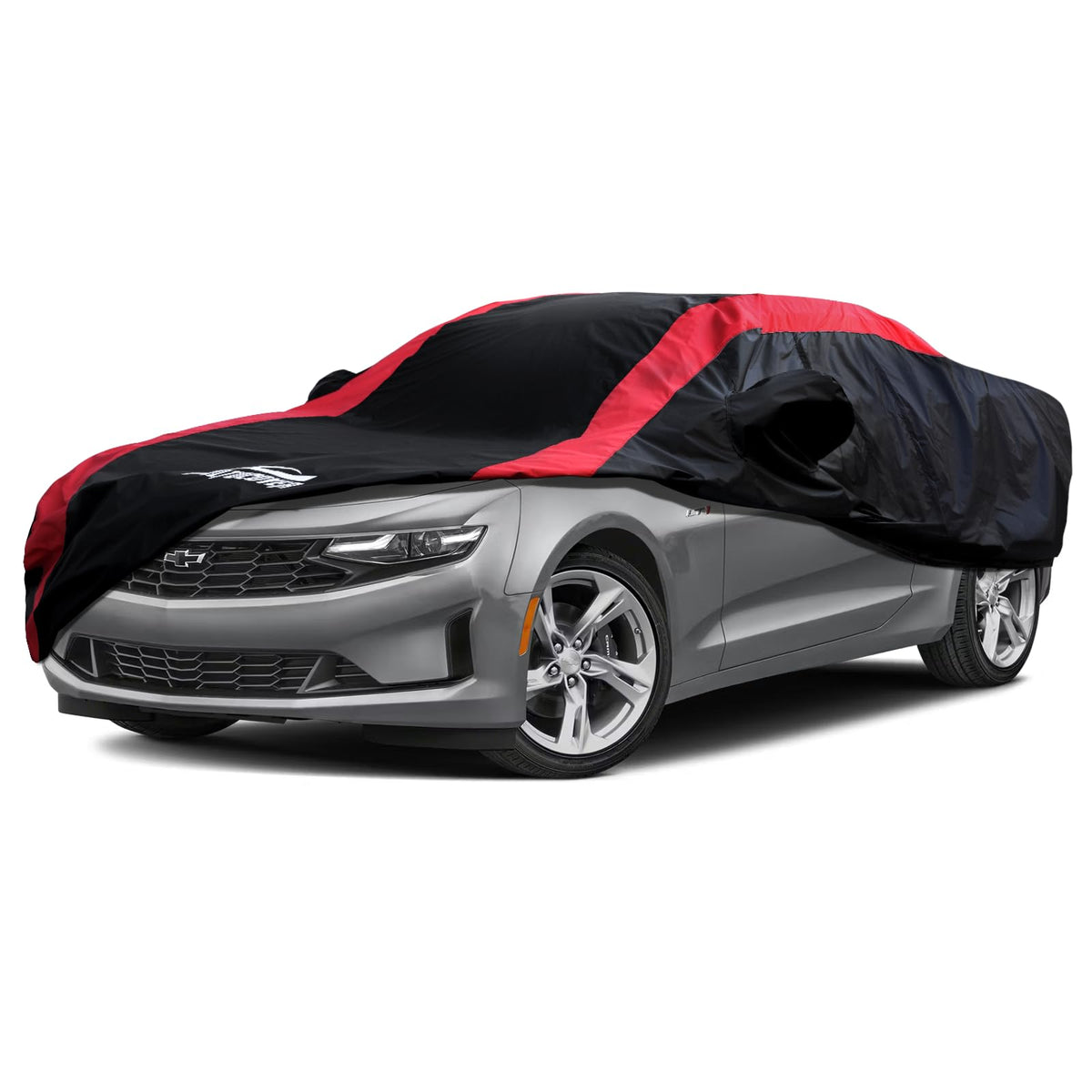 AltoCover Camaro front profile showing snug custom fit and protection