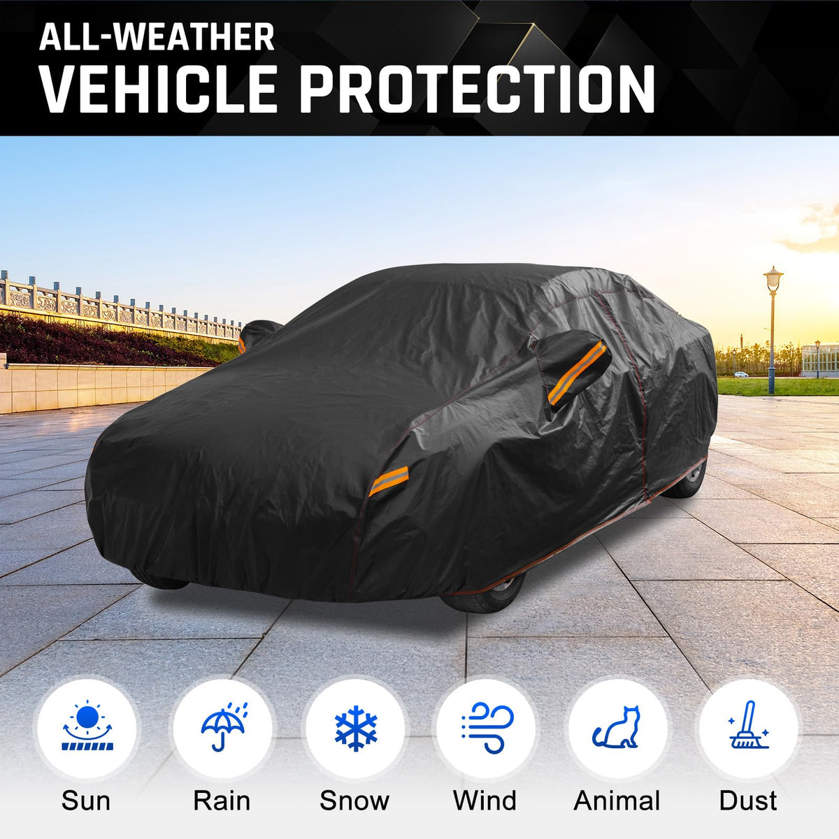 AltoCover close-up of six-layer fabric showing durable weatherproof construction