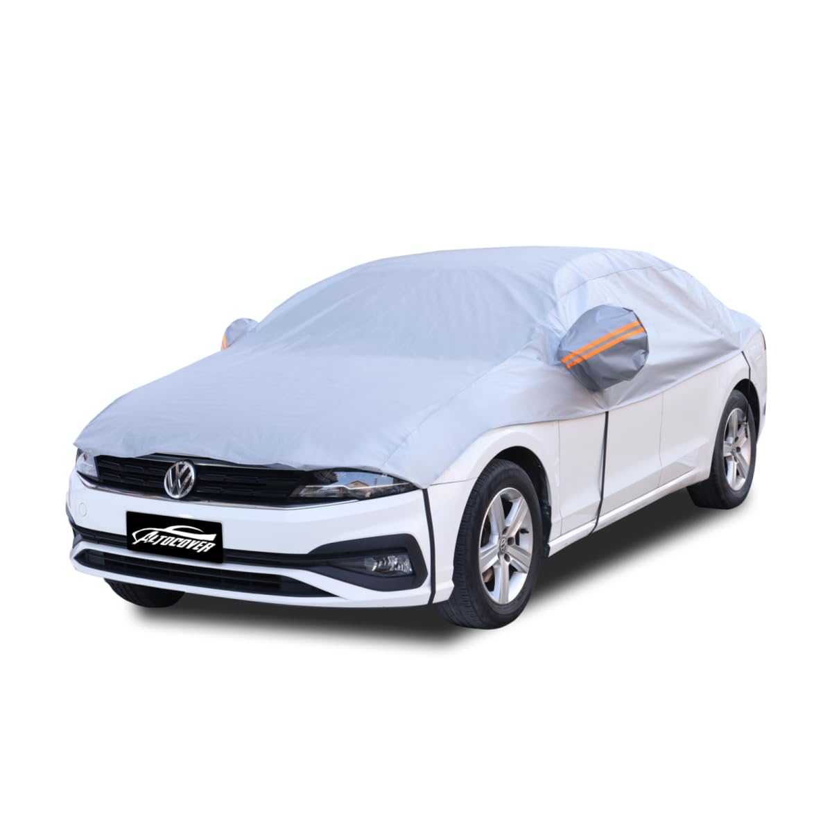 AltoCover front overview showing windshield protection and quick install benefit
