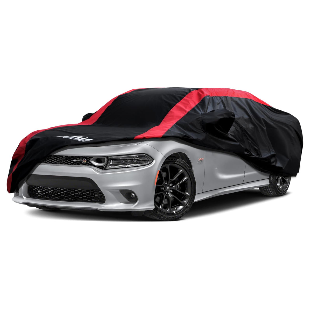 AltoCover front view on Dodge Charger showing full coverage and neat fit