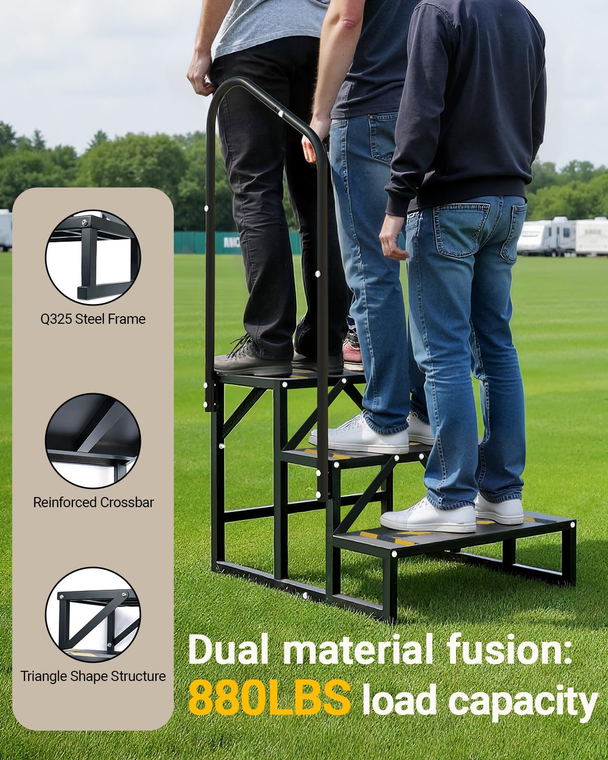 Altyostar handrail detail highlighting secure grip and safer entry benefit