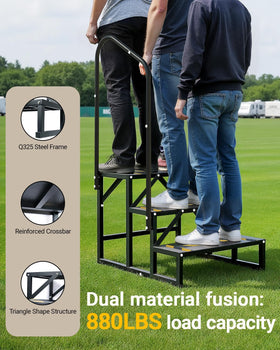 Altyostar handrail detail highlighting secure grip and safer entry benefit