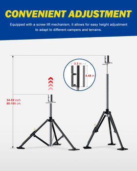 Altyostar adjustable center post being extended showing quick height adjustment benefit