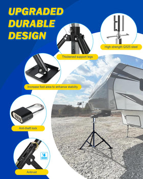 Altyostar close-up of thickened tripod leg demonstrating reinforced strength and durability