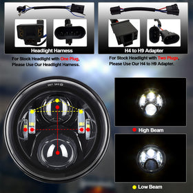 AlyoNed pair of 4.5-inch fog lights top view highlighting added roadside illumination