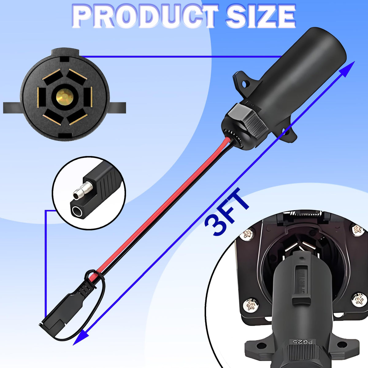 AMAKE Groovely 2-pin SAE plug with waterproof cap protecting contacts