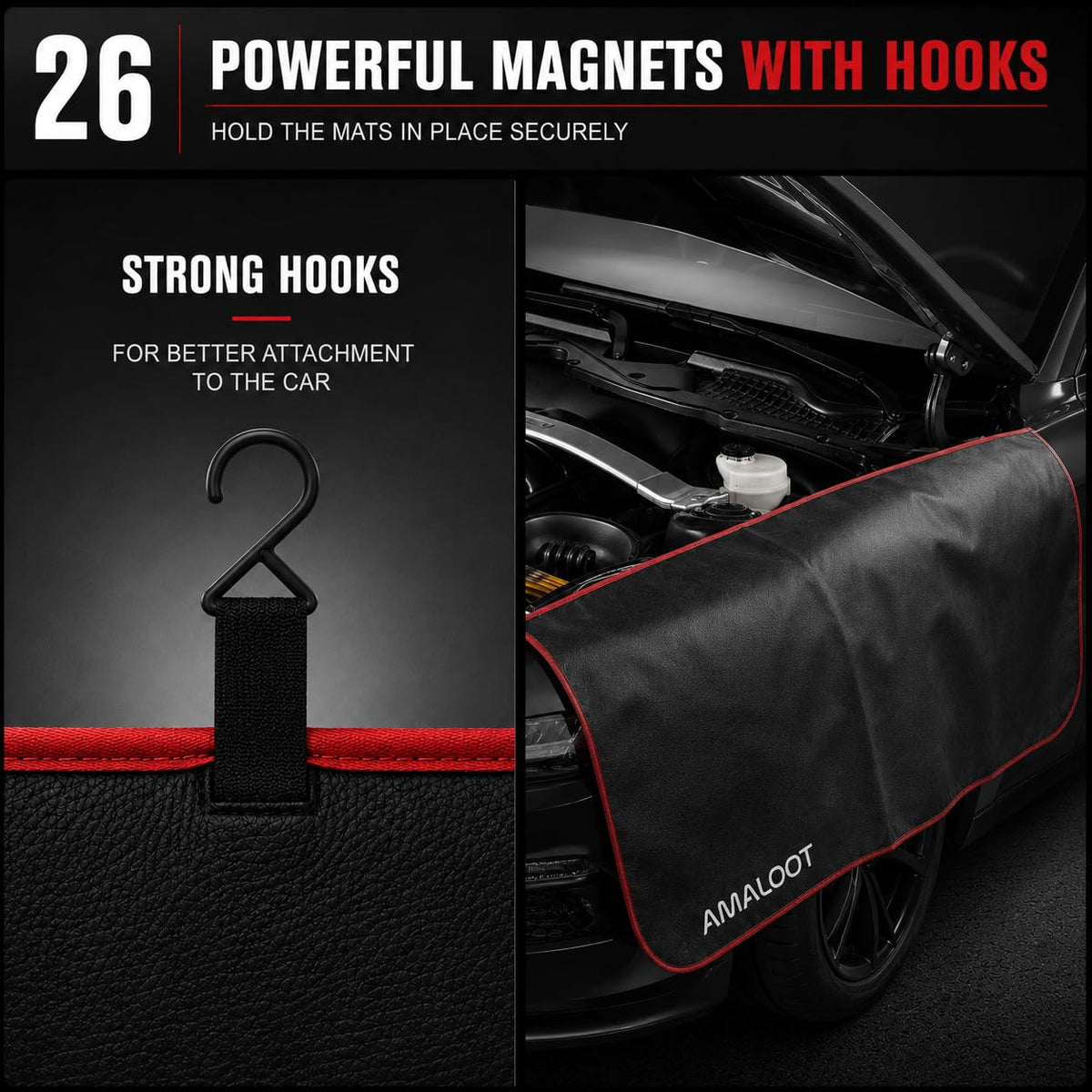 AMALOOT fender cover in use across engine bay protecting finish