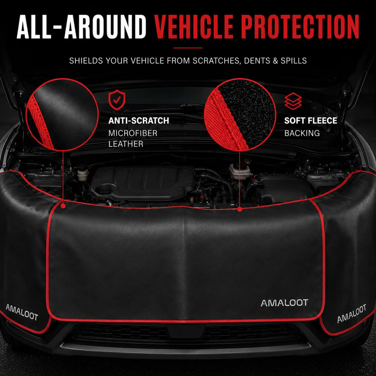 AMALOOT full front cover installed shielding bumper and radiator areas