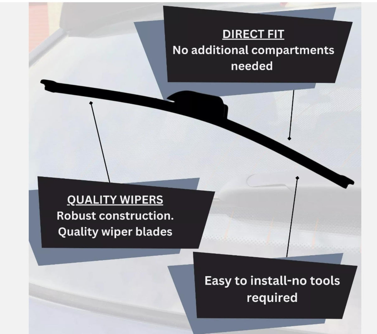 Amaoudri blade on parked Kia Soul illustrating improved safety and rearward visibility