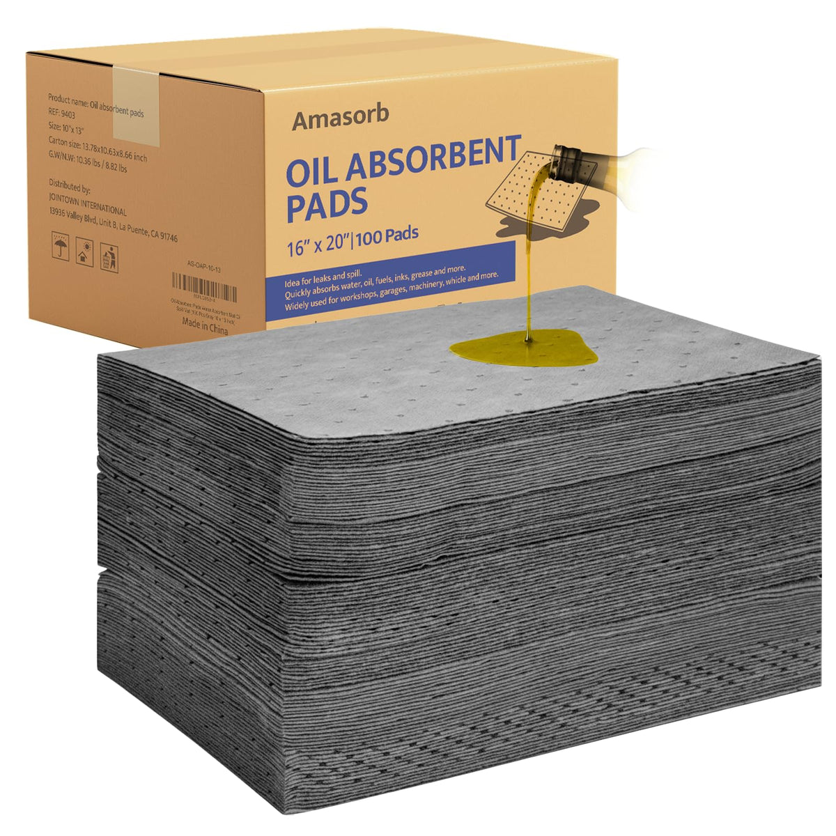 Amasorb front packaging showing pack of 100 pads and product benefits