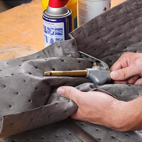 Amasorb layered pads soaked with fluid showing increased absorbency and control