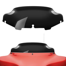 Amazicha front view of black 6-inch windshield showing fit and finish