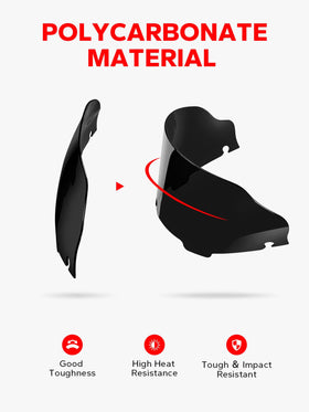 Amazicha windscreen installed on touring bike demonstrating low profile look