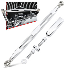 Amazicha chrome shift linkage front view showing polished finish and fit