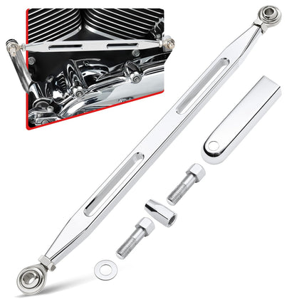 Amazicha chrome shift linkage front view showing polished finish and fit