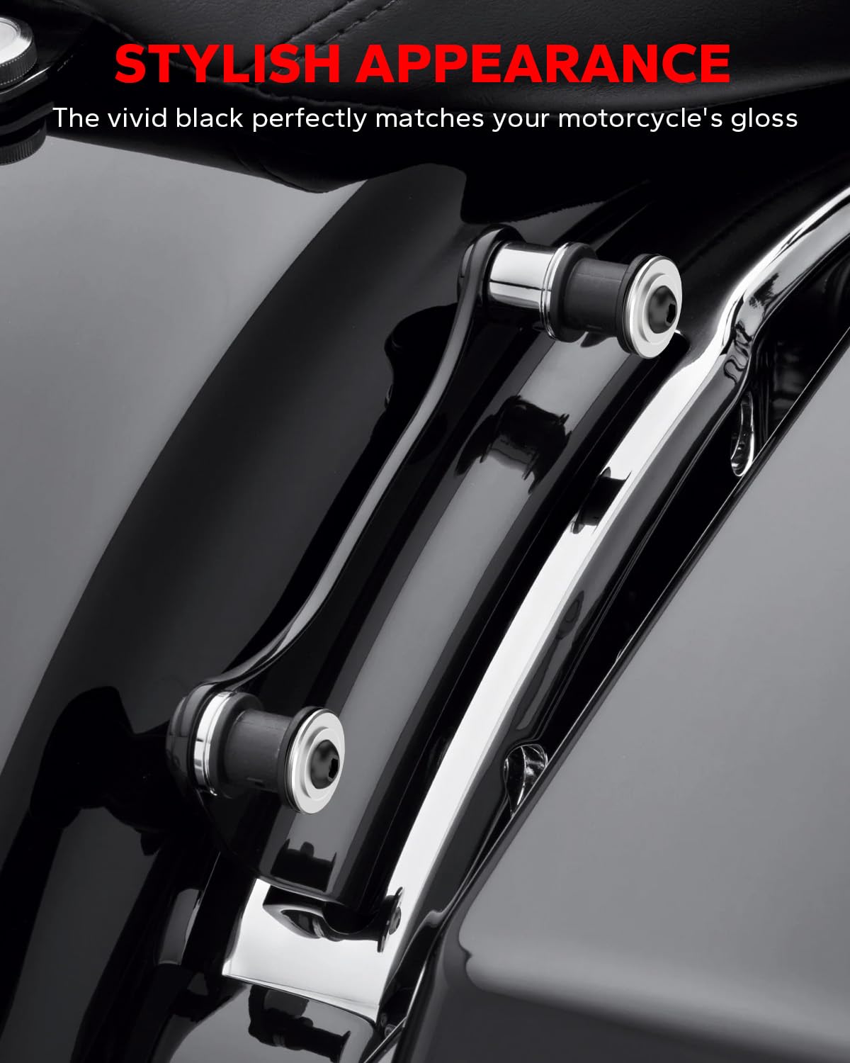 Amazicha dock hardware installed on Harley touring frame demonstrating secure fit
