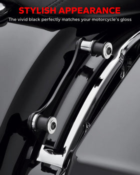 Amazicha dock hardware installed on Harley touring frame demonstrating secure fit