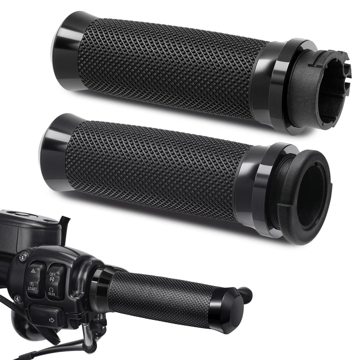 Amazicha front view of grips on packaging showing model compatibility and durable design