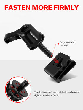 Amazicha installed on Harley saddlebag demonstrating theft-deterrent benefit