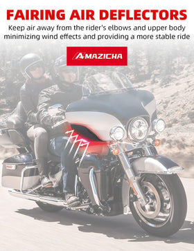 Amazicha rider perspective showing air deflection benefit and calmer helmet airflow