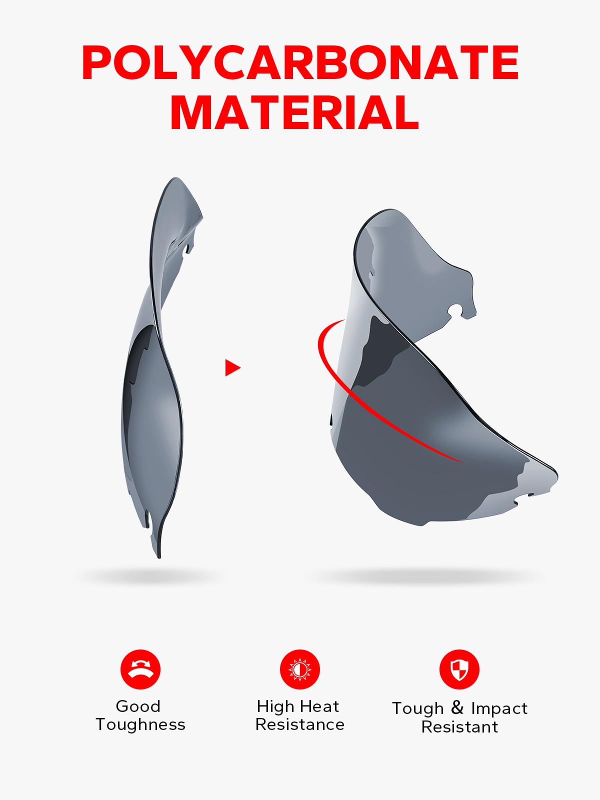 Amazicha scale comparison with stock windshield shows size and fit advantage