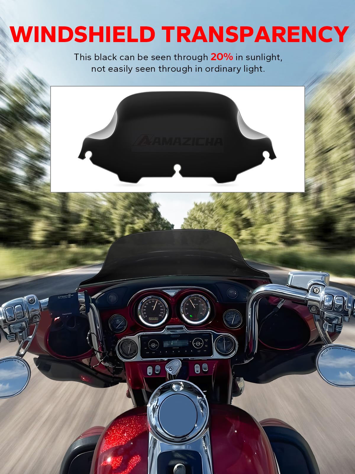 Amazicha top view showing bolt pattern and easy direct-fit mounting benefit