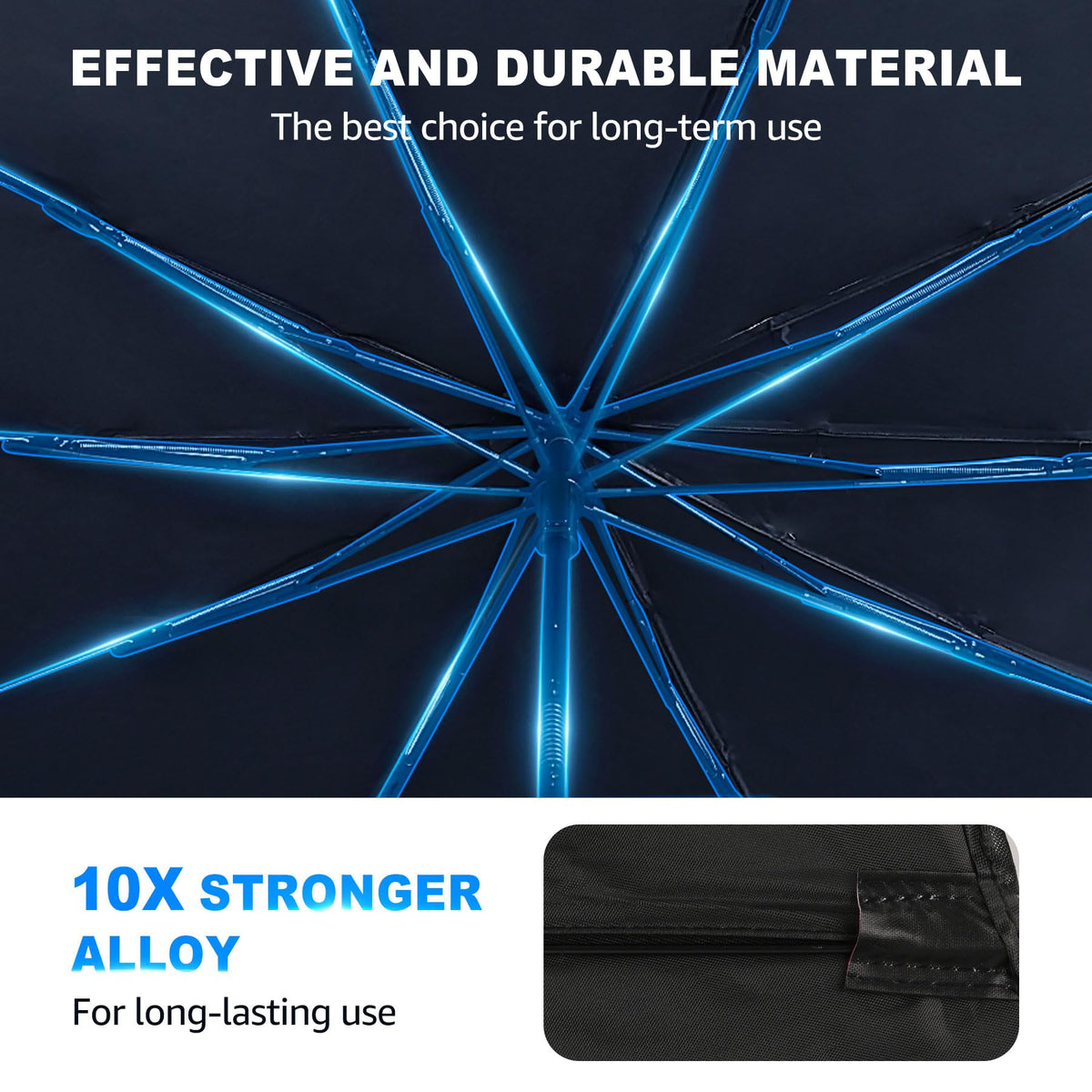 AMAZKER 360° bendable handle angled away from dashboard for protection