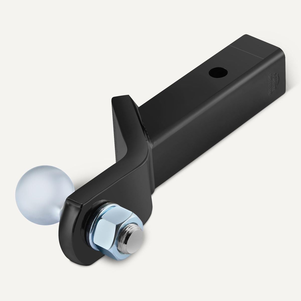 Amazon Basics side profile highlighting 2-inch drop and shank for correct trailer leveling