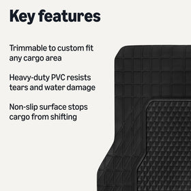 Amazon Basics cargo liner close-up of textured surface for slip resistance