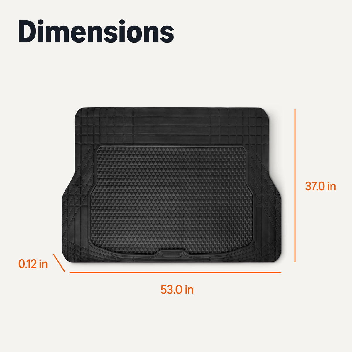Amazon Basics cargo liner rinsed clean and drying to show easy maintenance