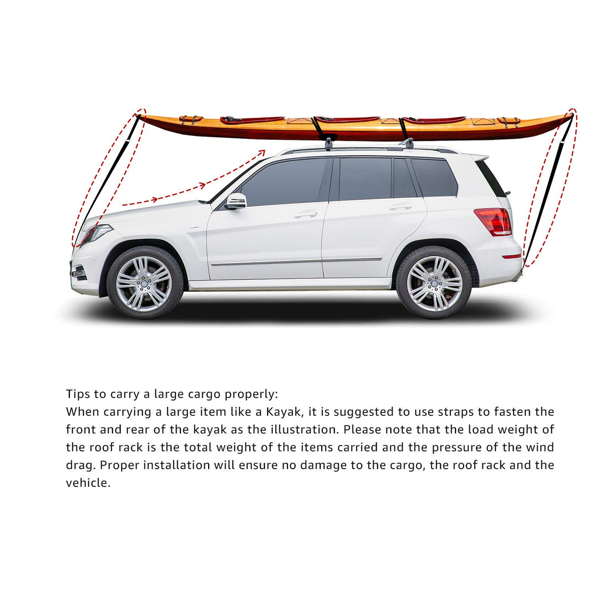 Amazon Basics cross rails on parked SUV in outdoor setting ideal for adventure gear transport
