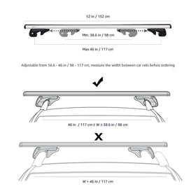 Amazon Basics cross rail profile close-up showing aluminum finish and aerodynamic shape for quieter driving