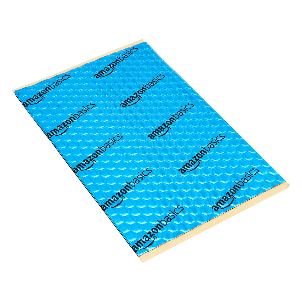 Amazon Basics mats beside measuring tape showing 36 sq ft coverage