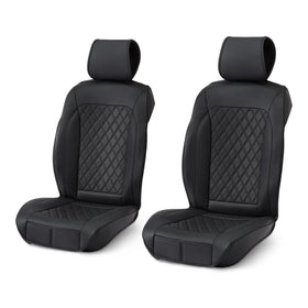 Amazon Basics front view of both seat covers showing full protection and neat appearance