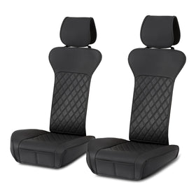 Amazon Basics front seat full view showing protective coverage and neat fit