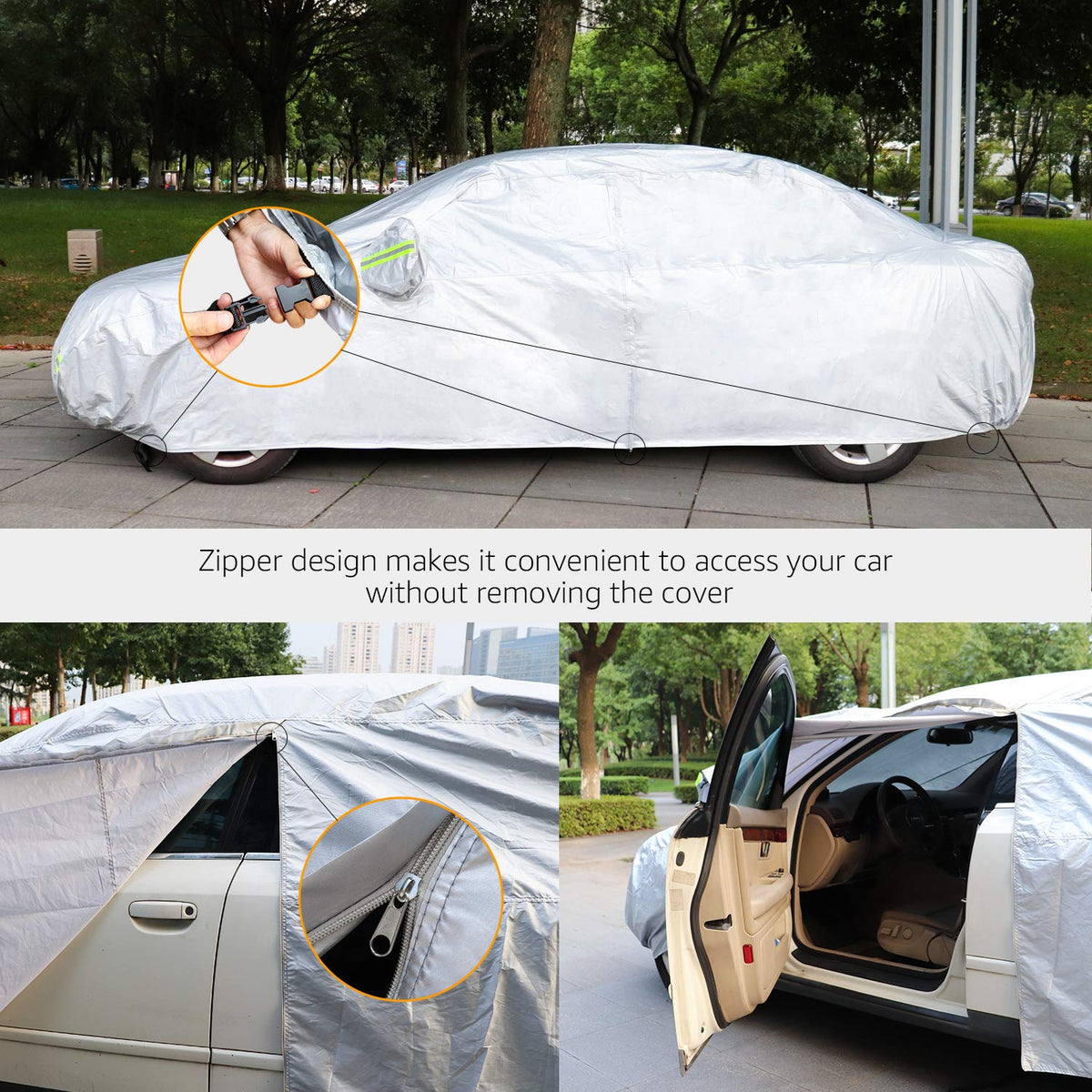 Amazon Basics reflective stripes visible at night for added safety