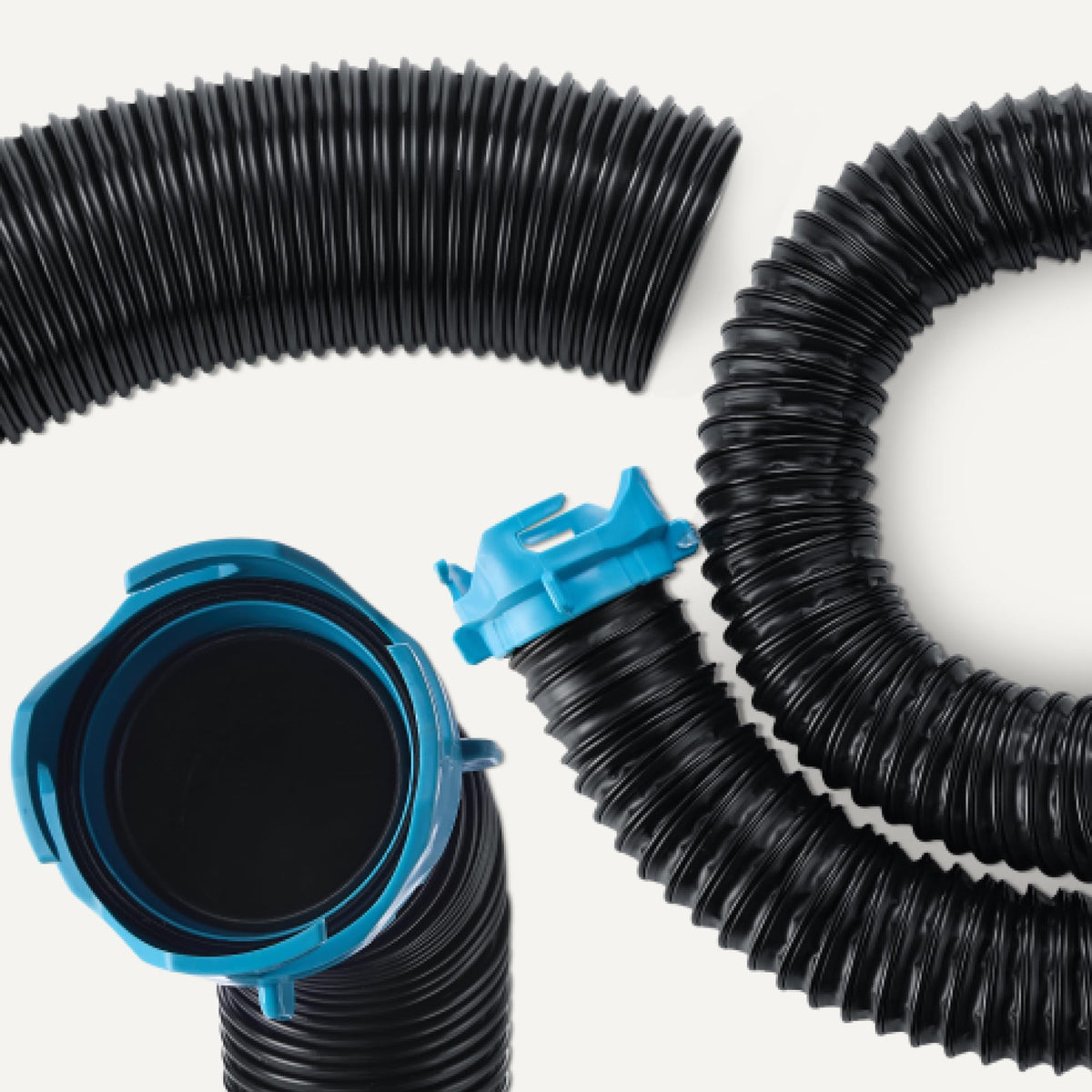 Amazon Basics coiled 15 ft hose in storage compartment saving space and preventing odor