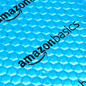 Amazon Basics panel next to ruler showing 18x32 inch size for clear coverage planning