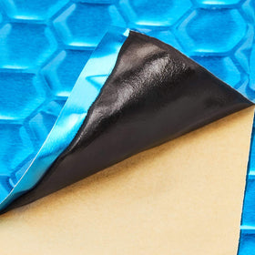 Amazon Basics close-up of foil and butyl texture demonstrating durable thermal protection