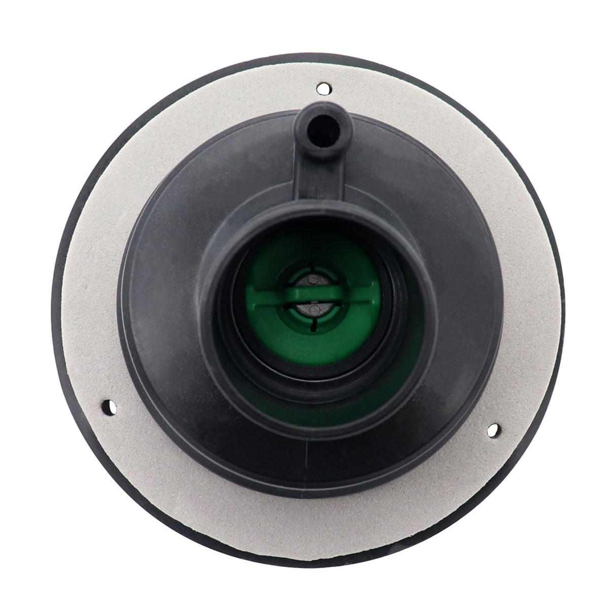 Ambuker lid open showing vent holes reducing back-spray benefit