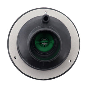Ambuker lid open showing vent holes reducing back-spray benefit