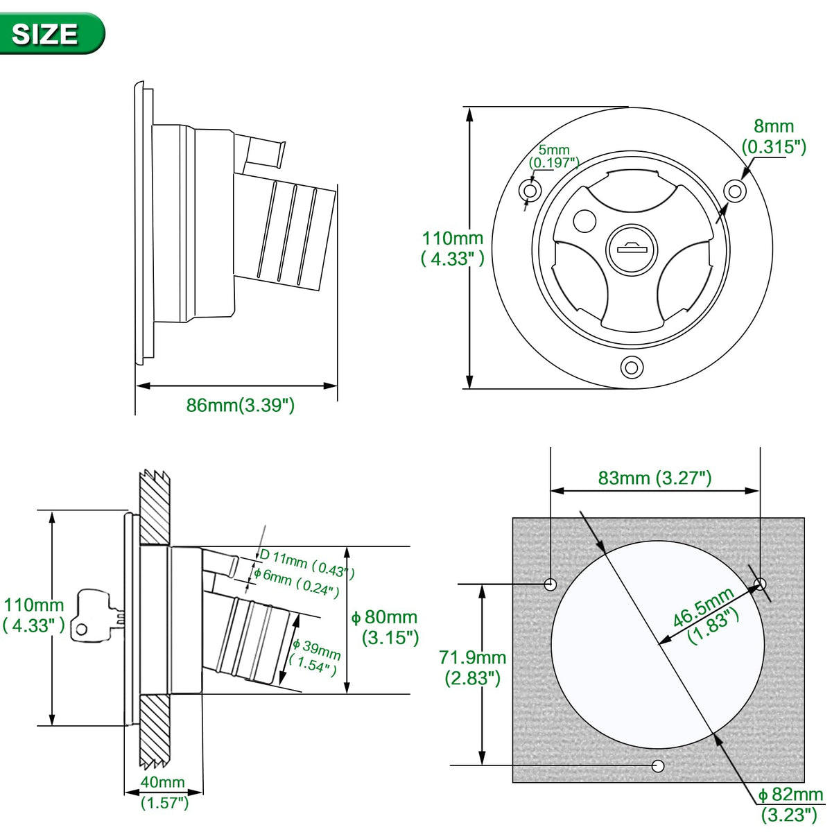 Ambuker textured face and clear nozzle markings aiding easy identification benefit